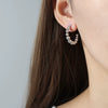 Wholesale Women's 316L Stainless Steel U Shaped Ball Earrings With Electroplating And Geometric Style