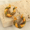 Wholesale Women's 316L Stainless Steel Ushape Geometric Twist Earrings 18K Goldplated Electroplated