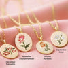 Wholesale Women's Titanium Steel Vintage Natural Style Flower Oval Pendant Necklace With Electroplated Ochain