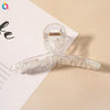 Wholesale Women's Transparent Electroplated Hair Grab Twist Cross Hairpin Hair Accessories