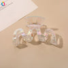 Wholesale Women's Transparent Electroplated Hair Grab Twist Cross Hairpin Hair Accessories
