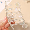 Wholesale Women's Transparent Electroplated Hair Grab Twist Cross Hairpin Hair Accessories