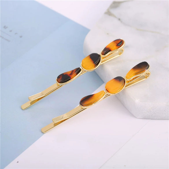 Wholesale Women's Trendy Round Deniershaped Multicolor Zinc Alloy Hairpin Clip