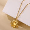 Wholesale Women's Tropical Ocean Small Fish And Starfish Stainless Steel 18K Gold Plated Geometric Animal Zodiac Pendant Necklace With O Word Chain