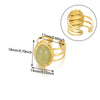 Wholesale Women's Turquoise Open Rings In Stainless Steel With Imitation Pearl And Electroplating