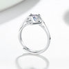 Wholesale Women's Twisted Arm Heart Moissanite Ring S925 Silver Electroplated