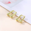 Wholesale Women's U Shaped Horseshoe Geometric Chain Earrings In Copper With Electroplating Cold Style