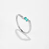 Wholesale Women's Unisex S925 Sterling Silver Square Geometric Ring With Electroplating Platinum And 18K Gold