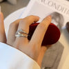 Wholesale Women's Ushape Geometric High Sense 925 Silver Ring With Electroplating