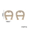 Wholesale Women's Ushaped Horseshoe Copper Necklace Set With Microinlaid Zircon And Electroplated Design Cross Chain
