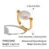 Wholesale Women's Ushaped Natural Freshwater Baroque Pearl Ring In Stainless Steel With Pvd Furnace Vacuum Real Gold Plating Light Luxury Minimalist Style