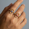 Wholesale Women's Ushaped Retro Eye Stainless Steel Goldplated Ring