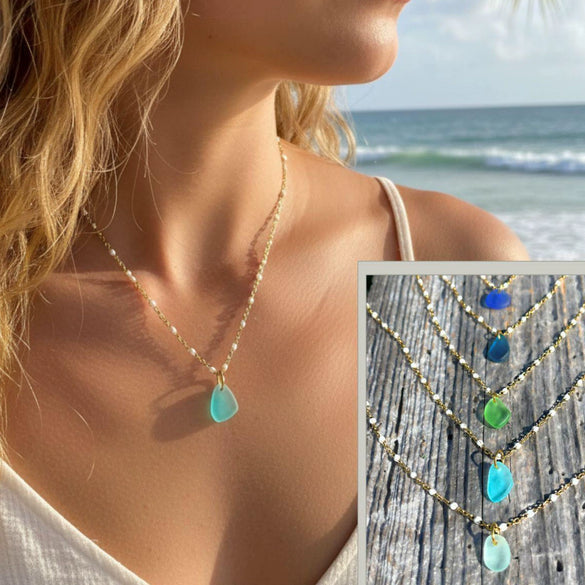 Wholesale Women's Ushaped Stainless Steel Electroplated Ball Chain Pendant Necklace With Epoxy Glazed Finish
