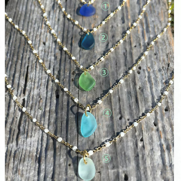 Wholesale Women's Ushaped Stainless Steel Electroplated Ball Chain Pendant Necklace With Epoxy Glazed Finish