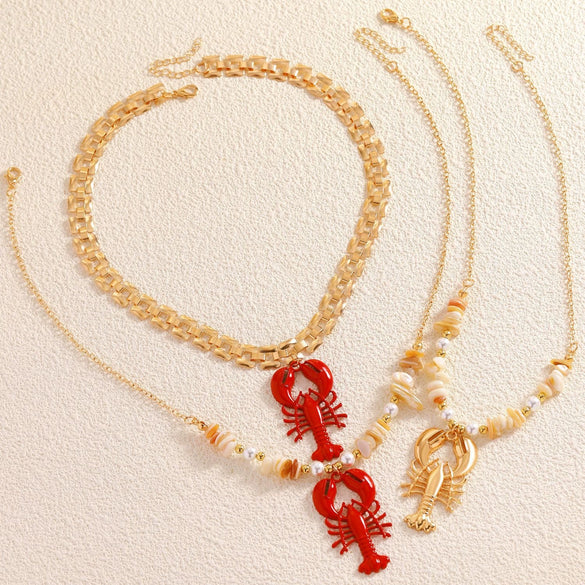 Wholesale Women's Vacation Style Animal Shaped Alloy Electroplated Pendant Necklace With Regular Chain