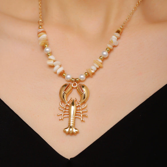 Wholesale Women's Vacation Style Animal Shaped Alloy Electroplated Pendant Necklace With Regular Chain