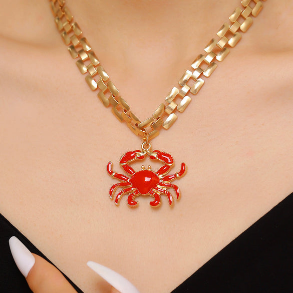 Wholesale Women's Vacation Style Animal Shaped Alloy Electroplated Pendant Necklace With Regular Chain