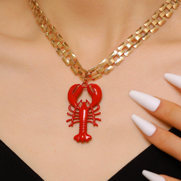 Wholesale Women's Vacation Style Animal Shaped Alloy Electroplated Pendant Necklace With Regular Chain