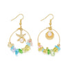 Wholesale Women's Vacation Style Minimalist Alloy Electroplated Irregular Starfish Shell Geometric And Animal Pattern Earrings