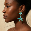 Wholesale Women's Vacation Style Minimalist Electroplated Alloy Earrings With Crab And Starfish Animal Patterns