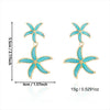 Wholesale Women's Vacation Style Minimalist Electroplated Alloy Earrings With Crab And Starfish Animal Patterns