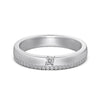 Wholesale Women's Valentine's Day Ring 925 Sterling Silver Geometric Frosted Wiredrawing Microinlaid Zircon Electroplated Ring
