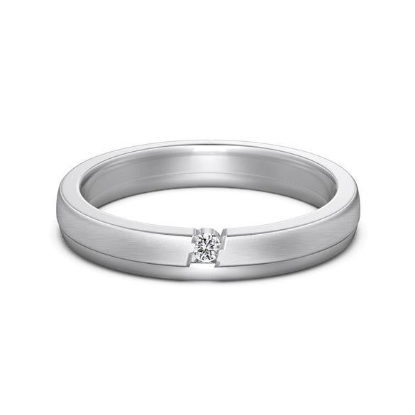 Wholesale Women's Valentine's Day Ring 925 Sterling Silver Geometric Frosted Wiredrawing Microinlaid Zircon Electroplated Ring