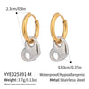 Wholesale Women's Versatile Electroplated Stainless Steel Heart Shape Hollow Earrings