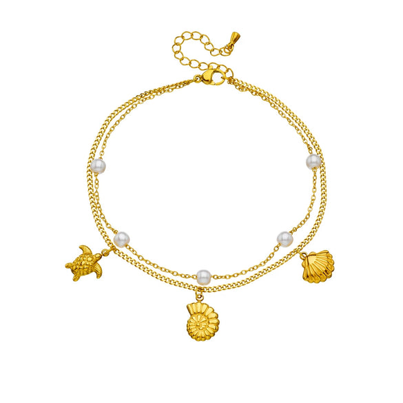Wholesale Women's Versatile Stainless Steel Anklet With Animal And Zodiac Patterns