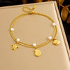 Wholesale Women's Versatile Stainless Steel Anklet With Animal And Zodiac Patterns