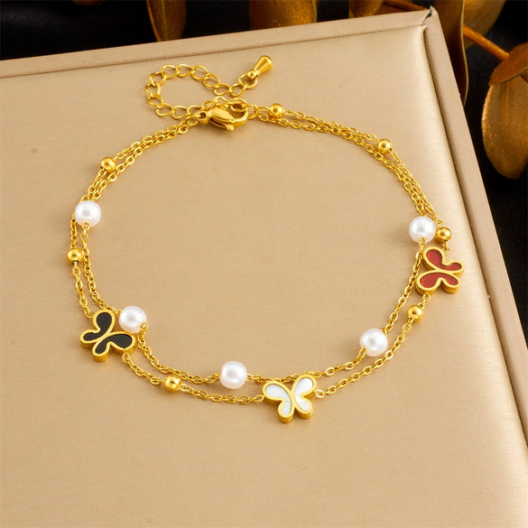 Wholesale Women's Versatile Stainless Steel Anklet With Animal And Zodiac Patterns