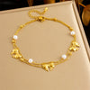 Wholesale Women's Versatile Stainless Steel Anklet With Animal And Zodiac Patterns