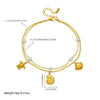 Wholesale Women's Versatile Stainless Steel Anklet With Animal And Zodiac Patterns
