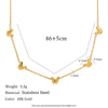Wholesale Women's Versatile Stainless Steel 18K Gold Plated Butterfly Zodiac Animal Pattern Necklace