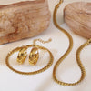 Wholesale Women's Vervain Wheat Jewelry Set With Horse Whip Chain Stainless Steel Electroplated