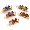 Wholesale Women's Vintage Alloy Grab Clip Hairpin With Butterfly Flower Rhinestone Electroplating