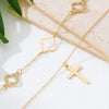 Wholesale Women's Vintage Elegant Fashion Hollow Flower Pendant Necklace Made Of Zinc Alloy With Electroplating