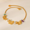 Wholesale Women's Vintage Elegant Geometric Butterfly Stainless Steel Electroplated Bracelet