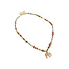 Wholesale Women's Vintage Ethnic Style Stained Glass Beaded Elephant Pendant Necklace With Handmade Niche Collarbone Chain Geometric And Animal Pattern