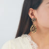 Wholesale Women's Vintage Geometric Acrylic Alloy Earrings With Leopard Pattern And Electroplating