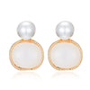 Wholesale Women's Vintage Geometric Alloy Earrings With Electroplating Treatment
