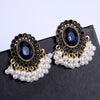 Wholesale Women's Vintage Geometric Alloy Rhinestone Pearl Drop Earrings