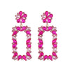 Wholesale Women's Vintage Geometric Alloy S925 Silver Needle Earrings With Diamond