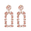 Wholesale Women's Vintage Geometric Alloy S925 Silver Needle Earrings With Diamond