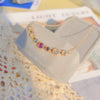 Wholesale Women's Vintage Geometric Diamond Inlaid Crystal 925 Silver Cross Chain Necklace