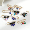 Wholesale Women's Vintage Geometric Drip Oil Iron Devil's Eye Brooch Pin
