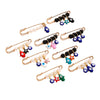 Wholesale Women's Vintage Geometric Drip Oil Iron Devil's Eye Brooch Pin