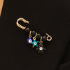 Wholesale Women's Vintage Geometric Drip Oil Iron Devil's Eye Brooch Pin