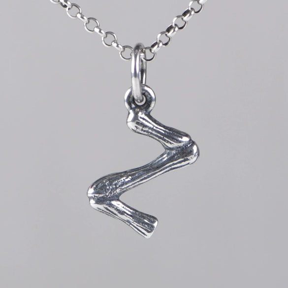 Wholesale Women's Vintage Geometric English Letter S925 Silver Necklace Pendant