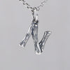 Wholesale Women's Vintage Geometric English Letter S925 Silver Necklace Pendant